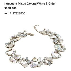 J.Crew Necklace: Iridescent Mixed Crystal White Brûlée'